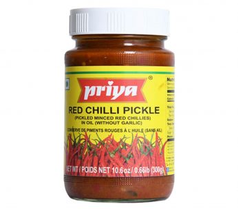 Priya Red Chilli Pickle (without garlic)-300gm